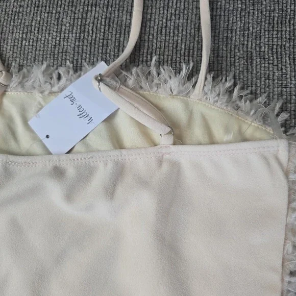 The Buckle Willow & Root Women's Small Faux Feathers‎ Strappy Crop Tank.E156 - Picture 8 of 10
